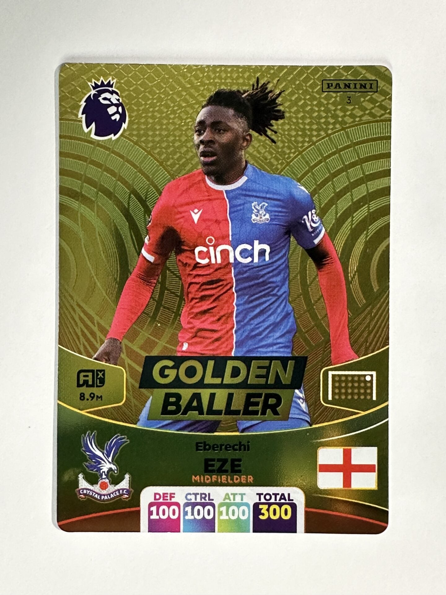 003 Eberechi Eze Crystal Palace Golden Baller Panini Premier League Adrenalyn XL 2024 Card