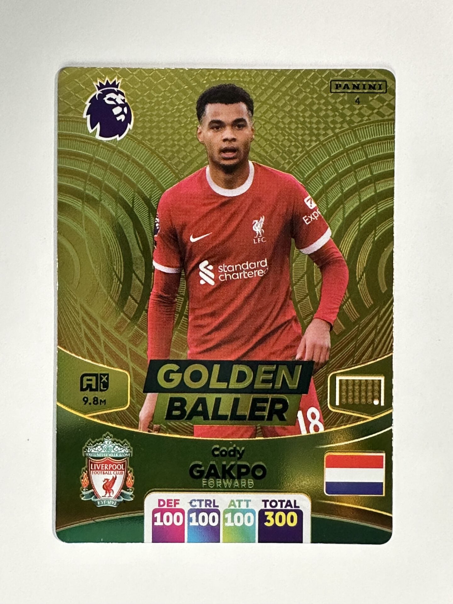 004 Cody Gakpo Liverpool Golden Baller Panini Premier League Adrenalyn XL 2024 Card