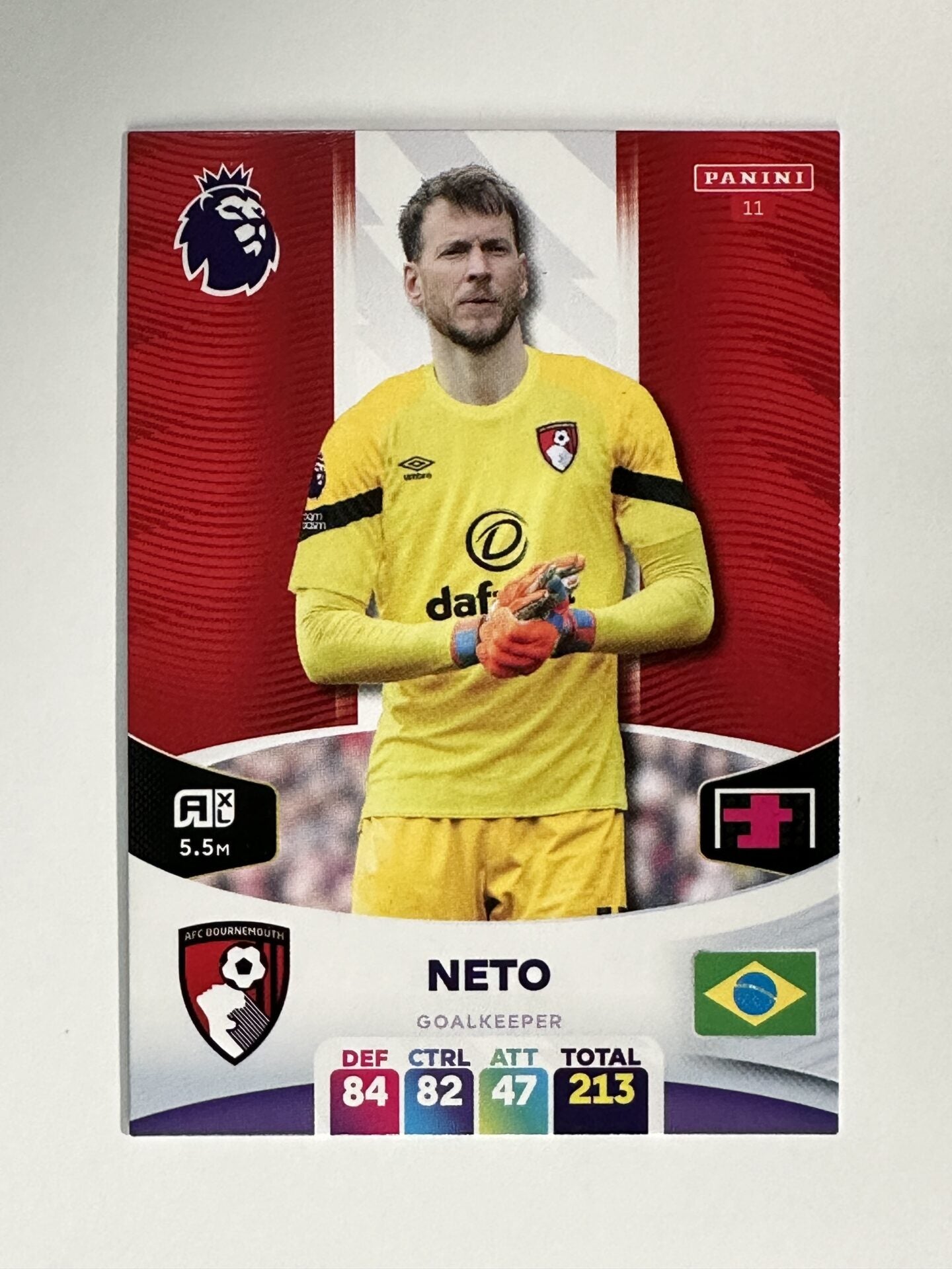 011 Neto AFC Bournemouth Base Panini Premier League Adrenalyn XL 2024 Card