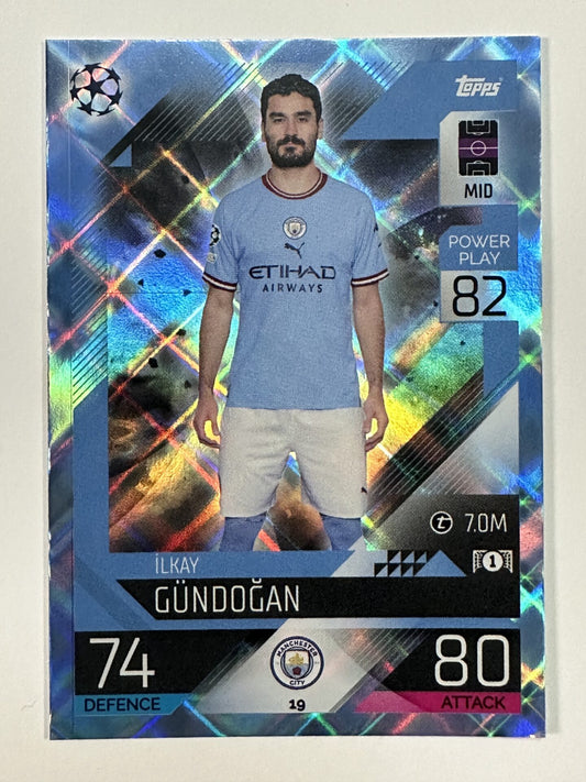 019 Ilkay Gundogan Base Crystal Foil Parallel (Manchester City) Topps Match Attax 2022:2023 Card