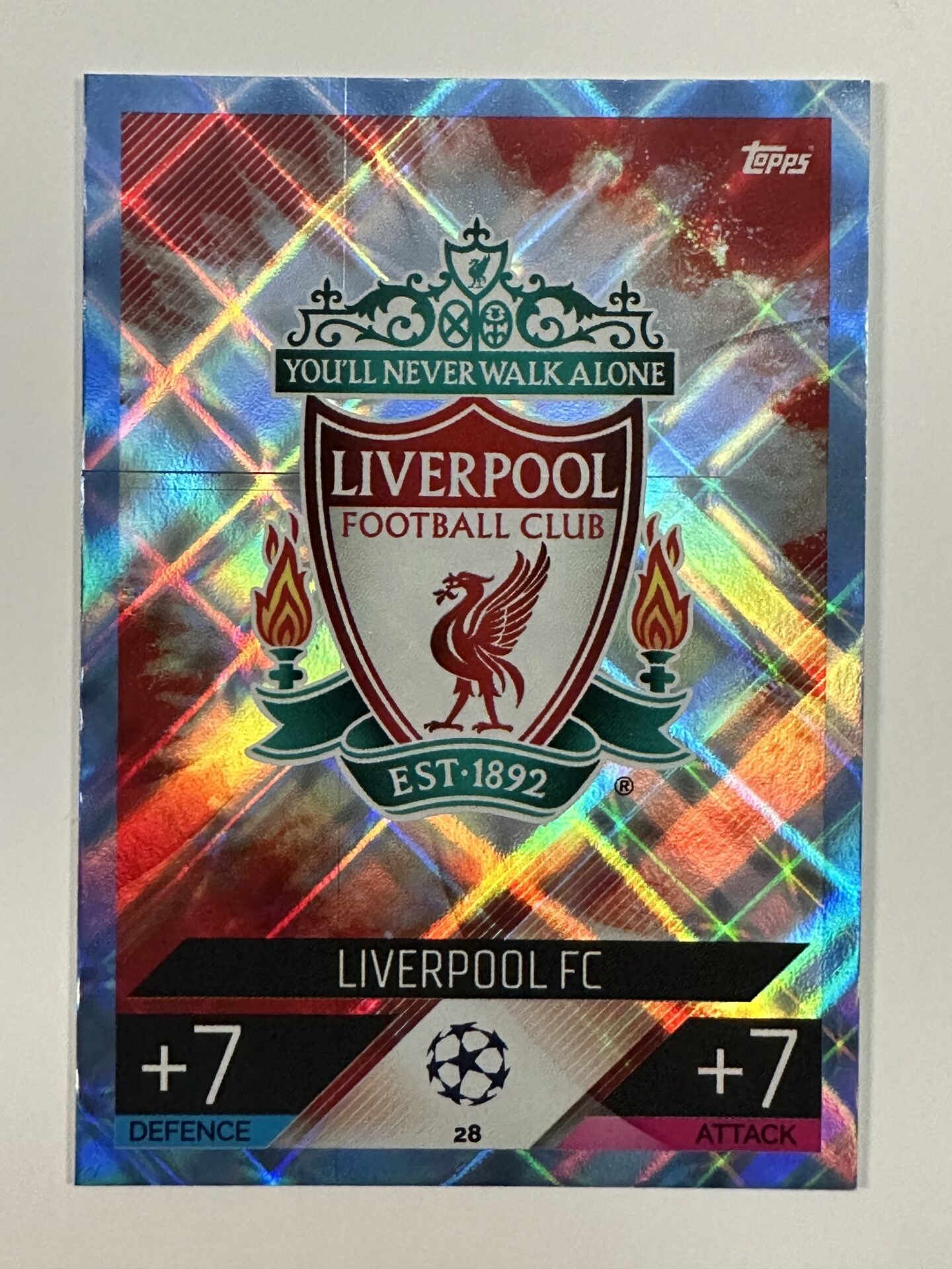 028 Team Badge Crystal Foil Parallel (Liverpool) Topps Match Attax 2022:2023 Card