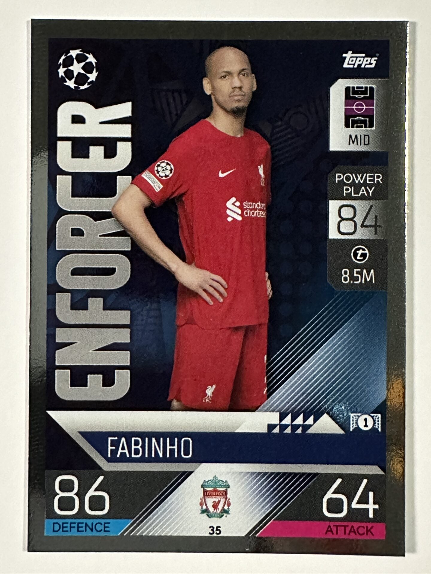 035 Fabinho Enforcer (Liverpool) Topps Match Attax 2022:2023 Card