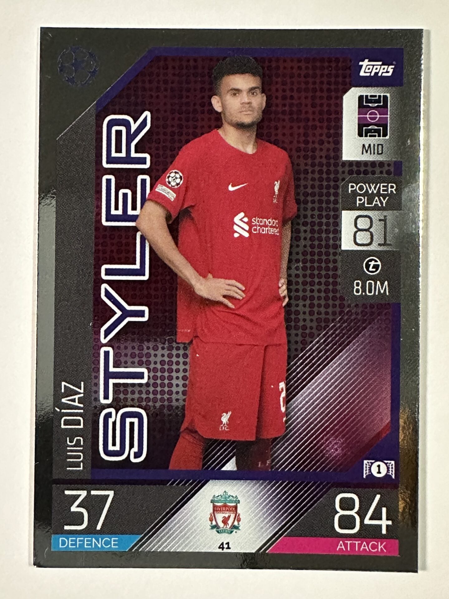 041 Luis Díaz Styler (Liverpool) Topps Match Attax 2022:2023 Card