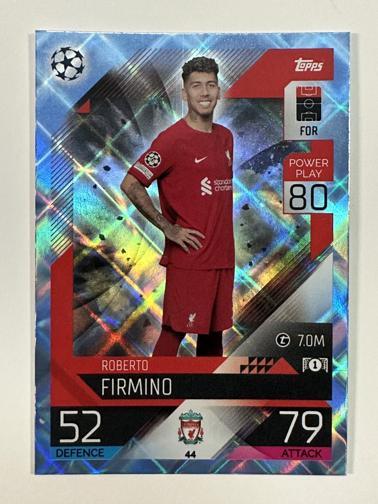 044 Roberto Firmino Base Crystal Foil Parallel (Liverpool) Topps Match Attax 2022:2023 Card