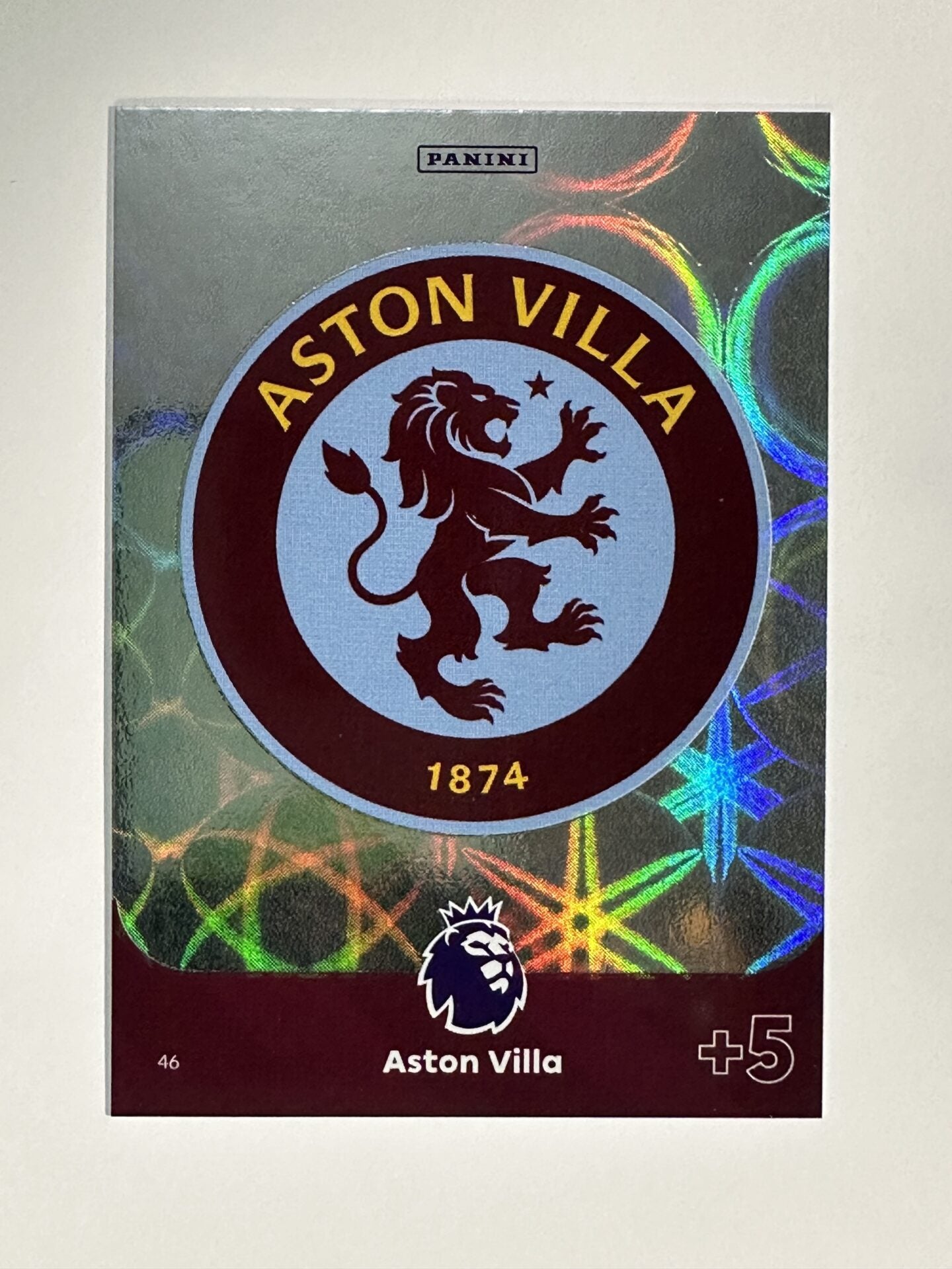 046 Badge Aston Villa Base Panini Premier League Adrenalyn XL 2024 Card