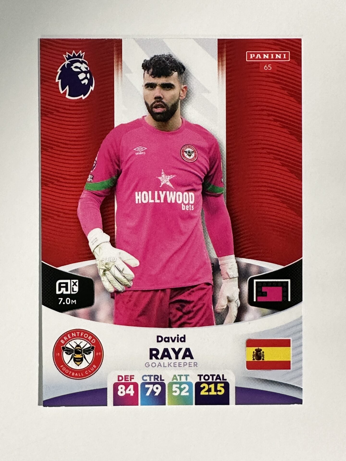 065 David Raya Brentford Base Panini Premier League Adrenalyn XL 2024 Card