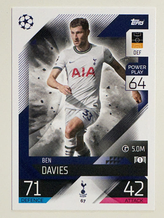 067. Ben Davies (Tottenham Hotspur) &#8211; Topps Match Attax 2022:2023 card