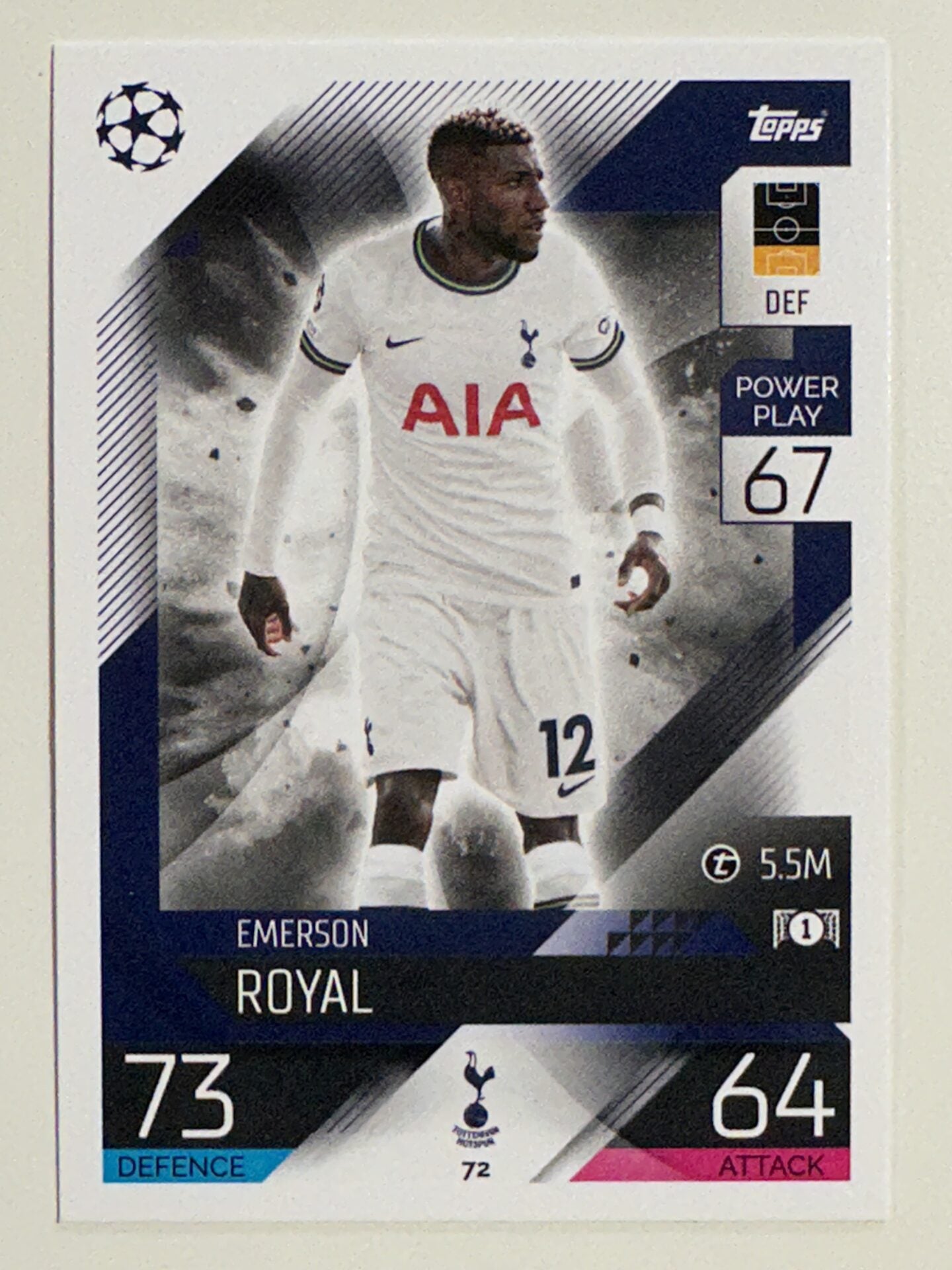 072. Emerson Royal (Tottenham Hotspur) &#8211; Topps Match Attax 2022:2023 card