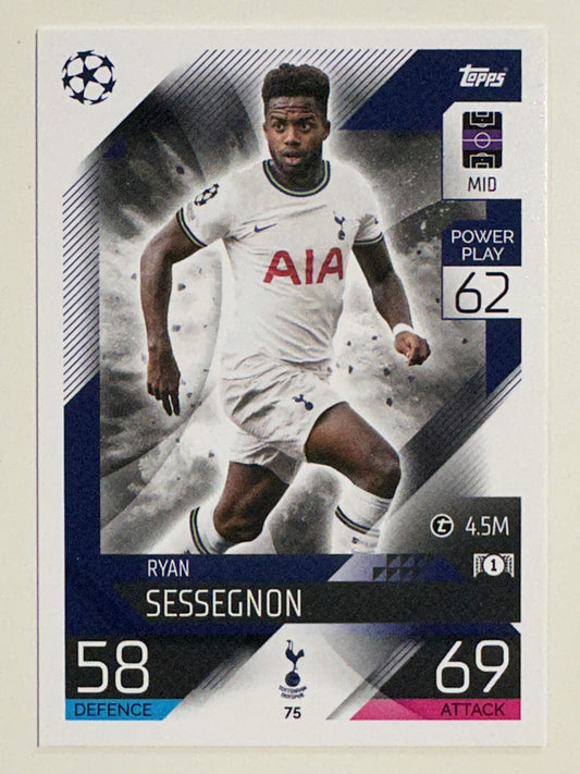 075. Ryan Sessegnon (Tottenham Hotspur) &#8211; Topps Match Attax 2022:2023 card