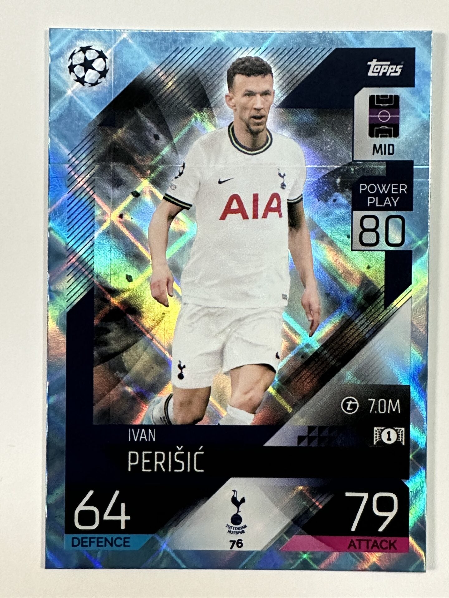 076 Ivan Perišić Base Crystal Foil Parallel (Tottenham Hotspur) Topps Match Attax 2022:2023 Card