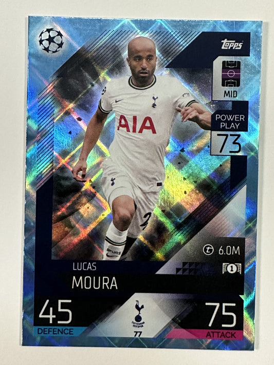 077 Lucas Moura Base Crystal Foil Parallel (Tottenham Hotspur) Topps Match Attax 2022:2023 Card