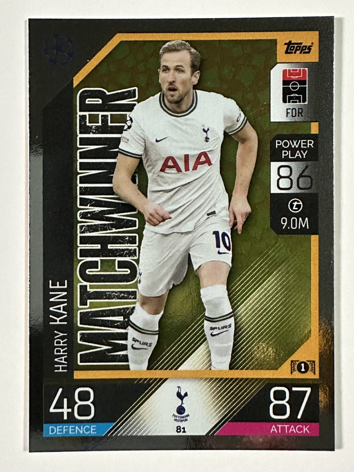 081 Harry Kane Matchwinner (Tottenham Hotspur) Topps Match Attax 2022:2023 Card