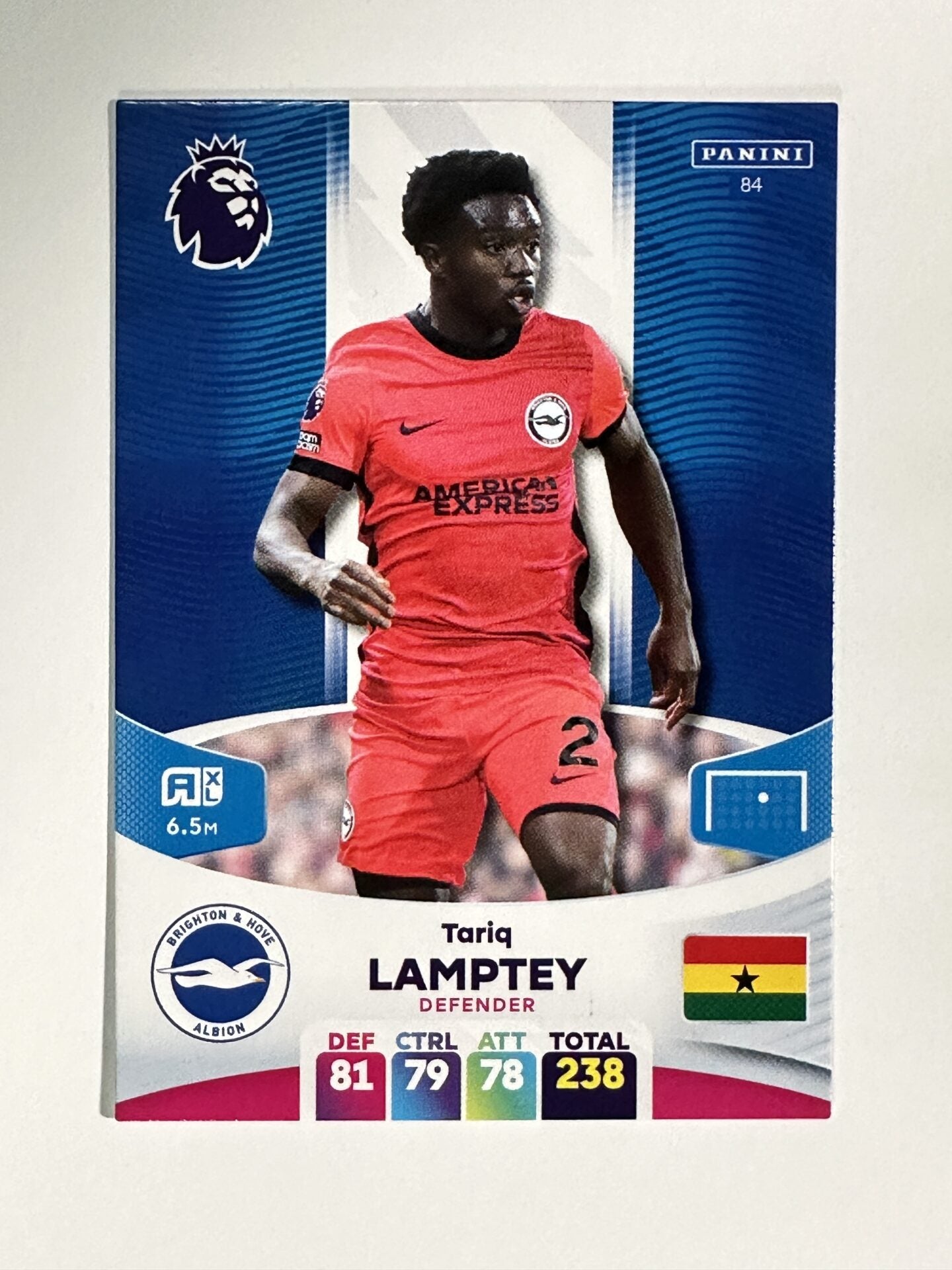 084 Tariq Lamptey Brighton Base Panini Premier League Adrenalyn XL 2024 Card