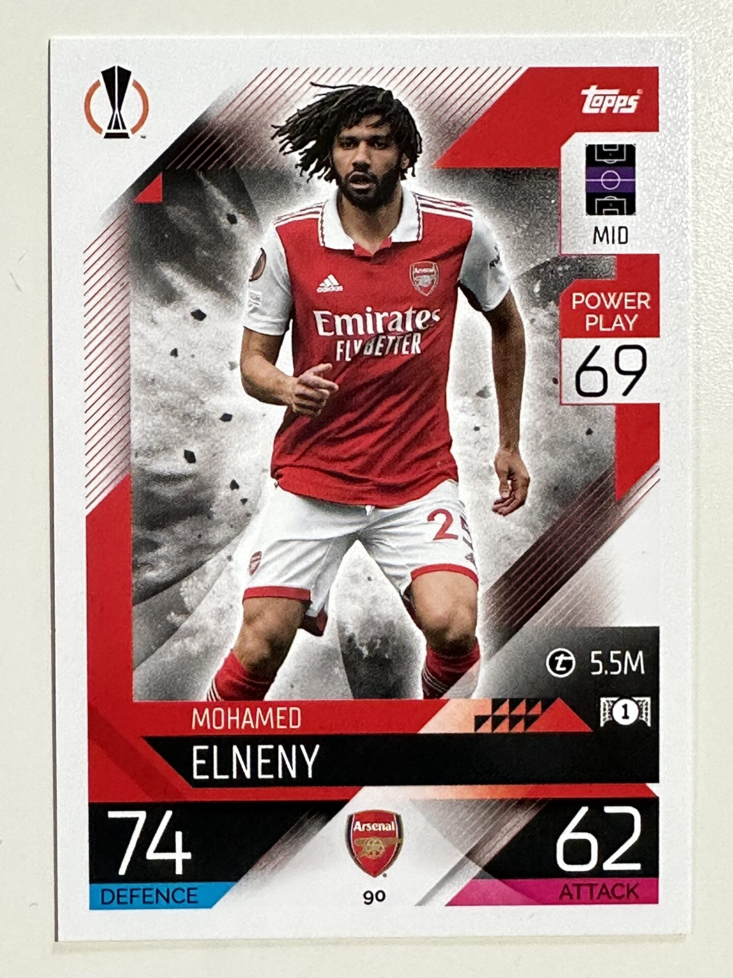 090. Mohamed Elneny (Arsenal) &#8211; Topps Match Attax 2022:2023 card