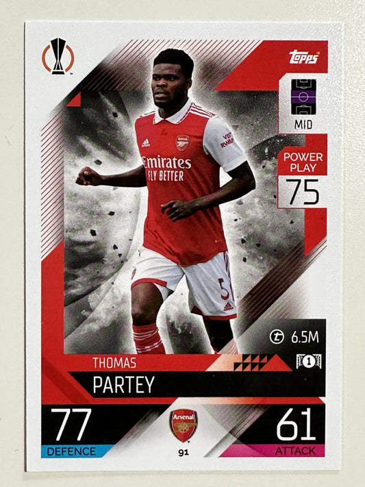 091. Thomas Partey (Arsenal) &#8211; Topps Match Attax 2022:2023 card