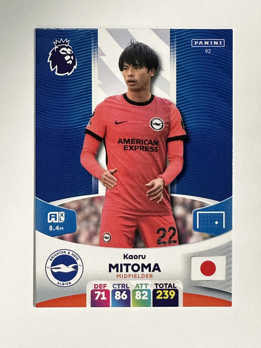 092 Kaoru Mitoma Brighton Base Panini Premier League Adrenalyn XL 2024 Card