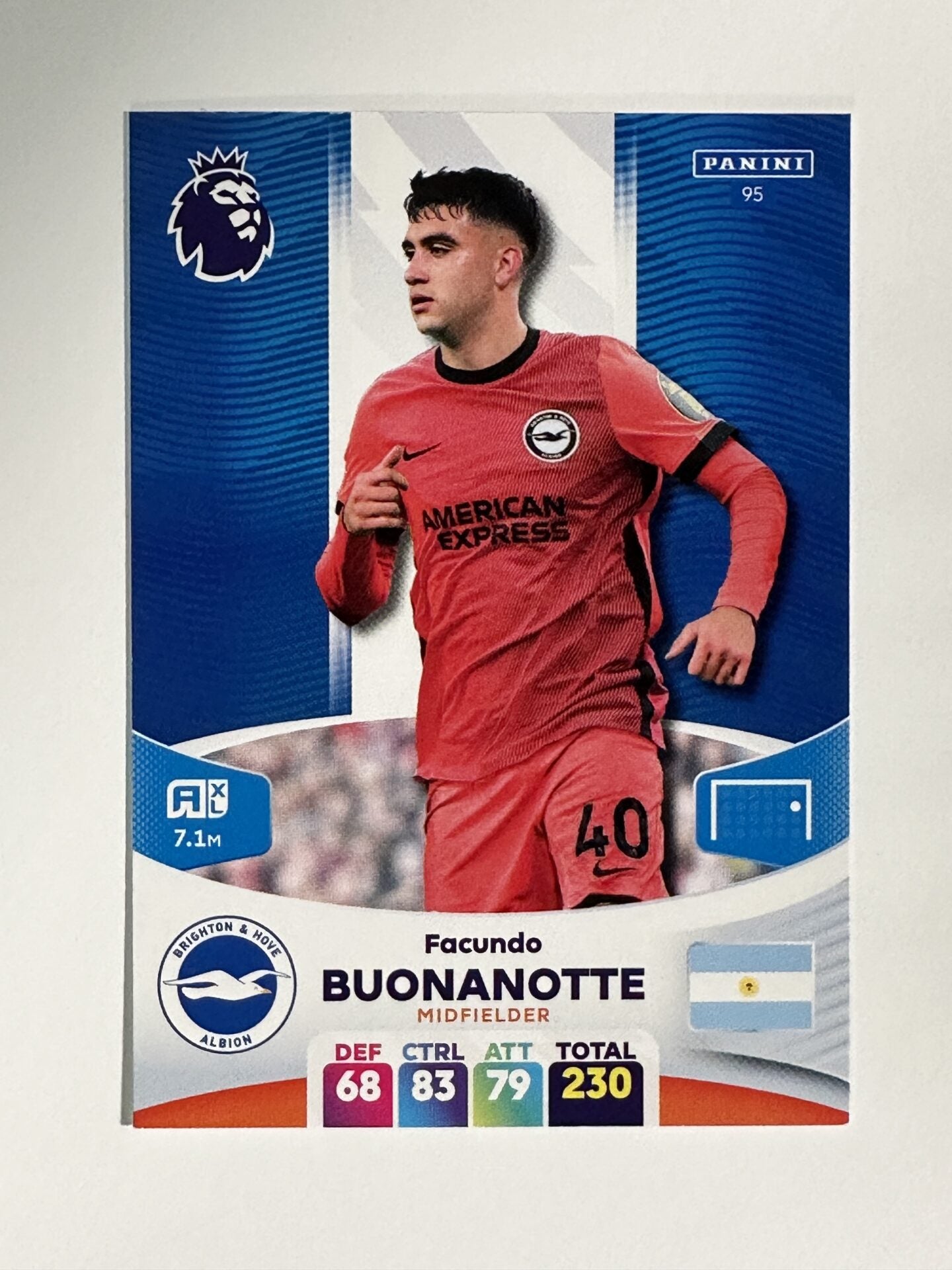 095 Facundo Buonanotte Brighton Base Panini Premier League Adrenalyn XL 2024 Card