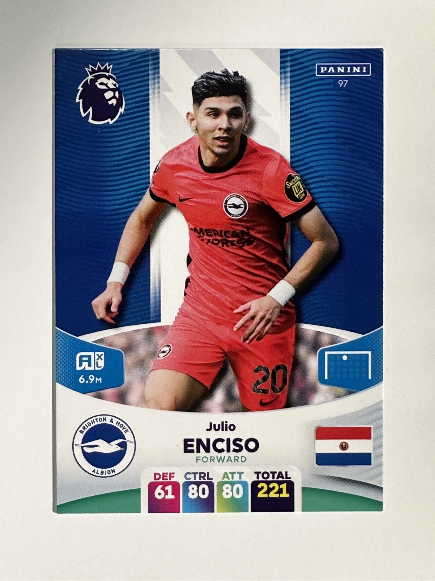 097 Julio Encisco Brighton Base Panini Premier League Adrenalyn XL 2024 Card