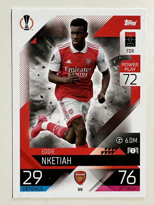 099. Eddie Nketiah (Arsenal) &#8211; Topps Match Attax 2022:2023 card