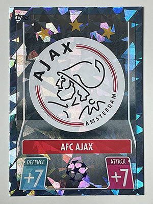 1.-Club-Badge-Crystal-Foil-Parallel-AFC-Ajax-Match-Attax-2021-22-Topps-Football-Card