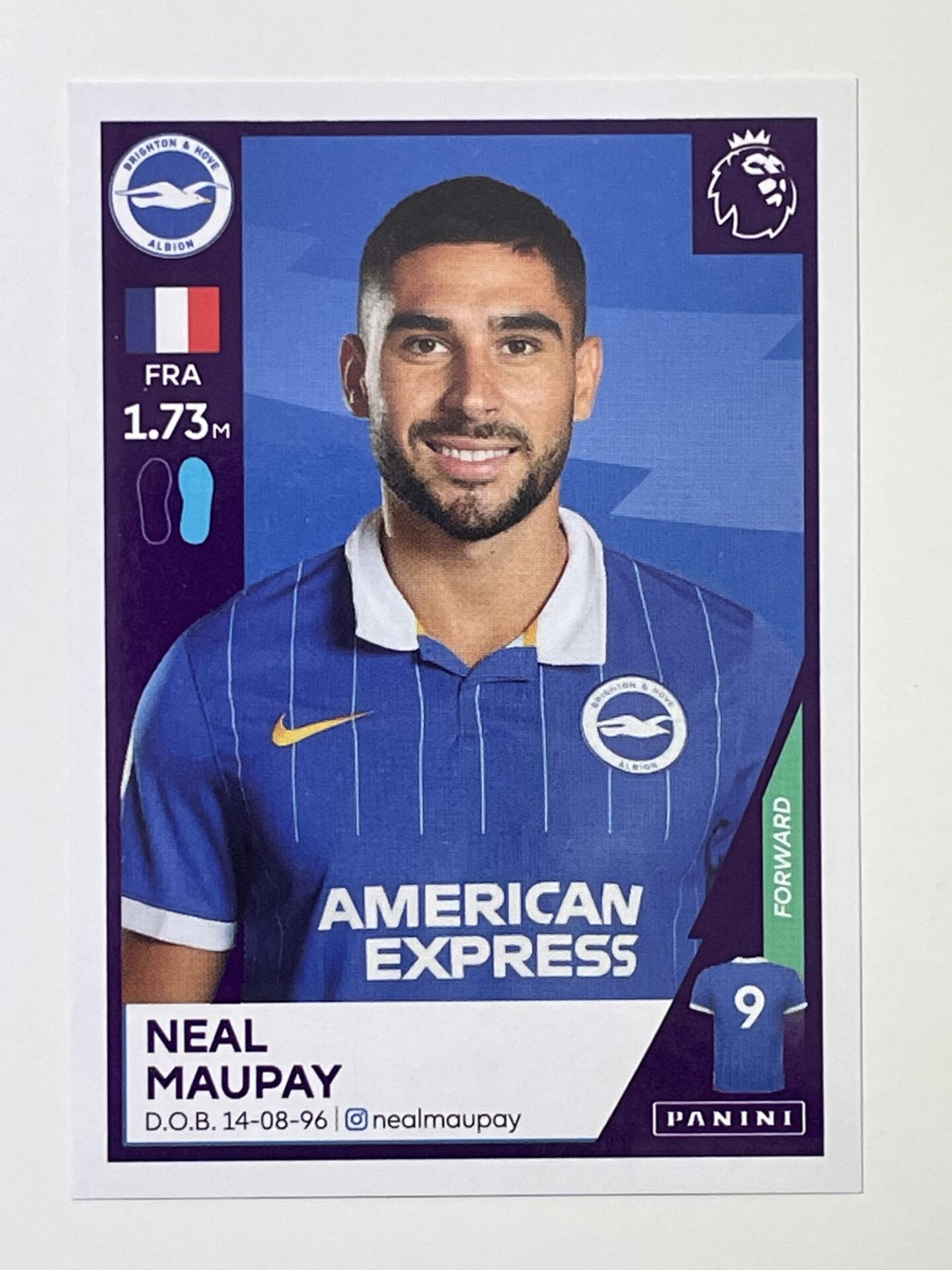 100 Neal Maupay Sticker Brighton Premier League 2021 Football Sticker