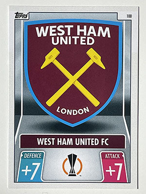 100.-Club-Badge-West-Ham-United-Match-Attax-2021-22-Topps-Football-Card