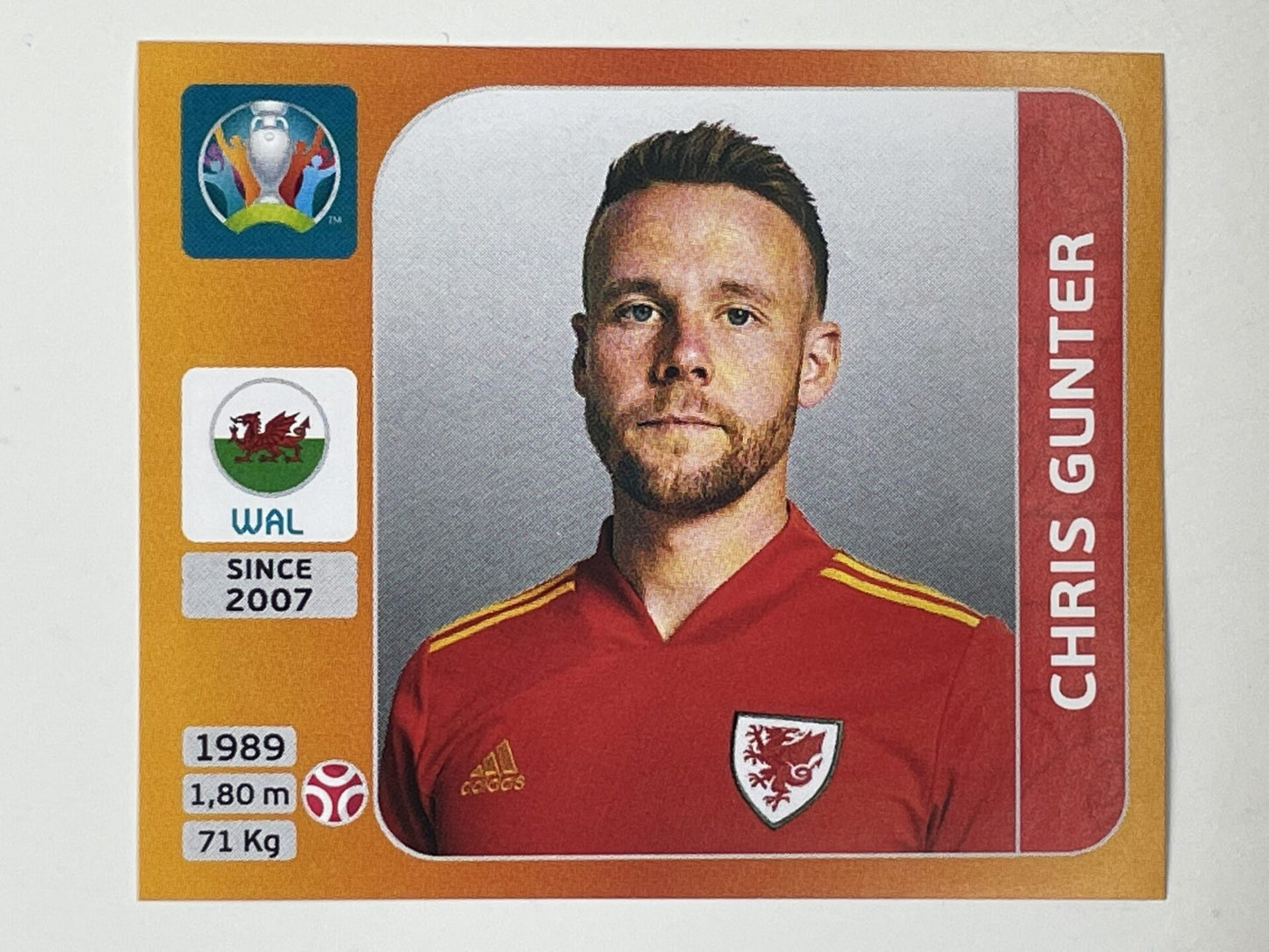 102. Chris Gunter (Wales) &#8211; Euro 2020 Stickers