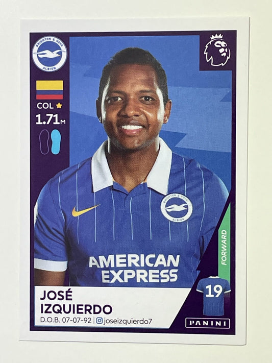 103 Jose Izquierso Sticker Brighton Premier League 2021 Football Sticker