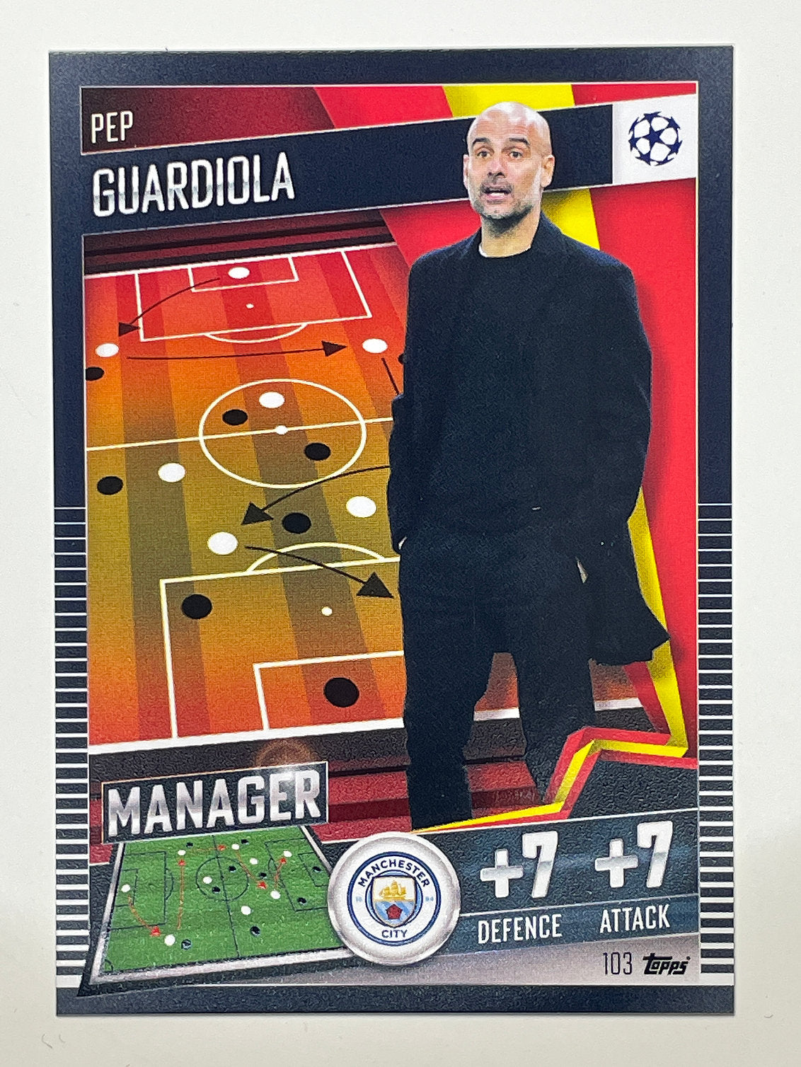 103. Pep Guardiola (Manchester City) Football Card &#8211; Match Attax 101 2021 Card