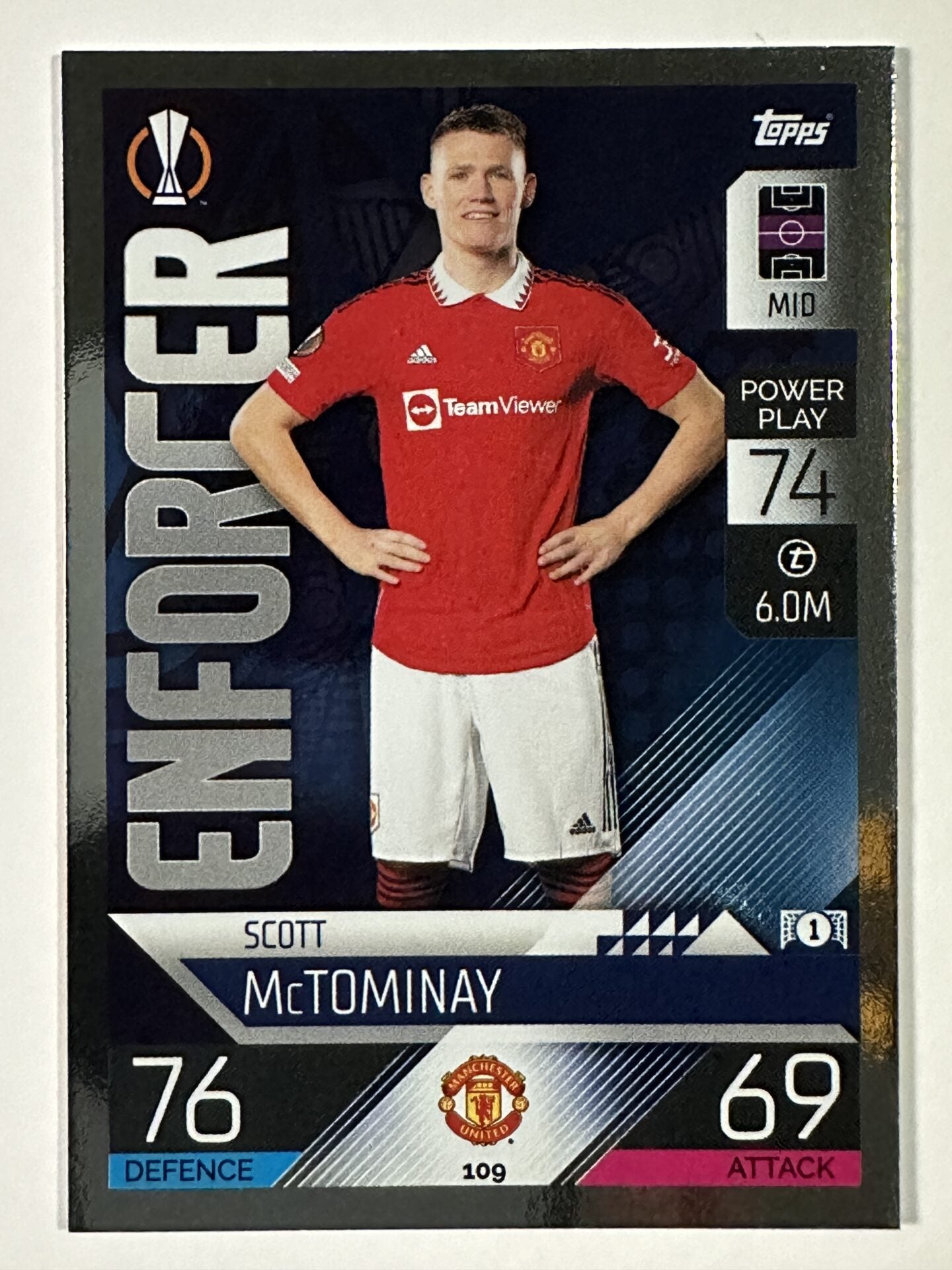 109 Scott McTominay Enforcer (Manchester United) Topps Match Attax 2022:2023 Card