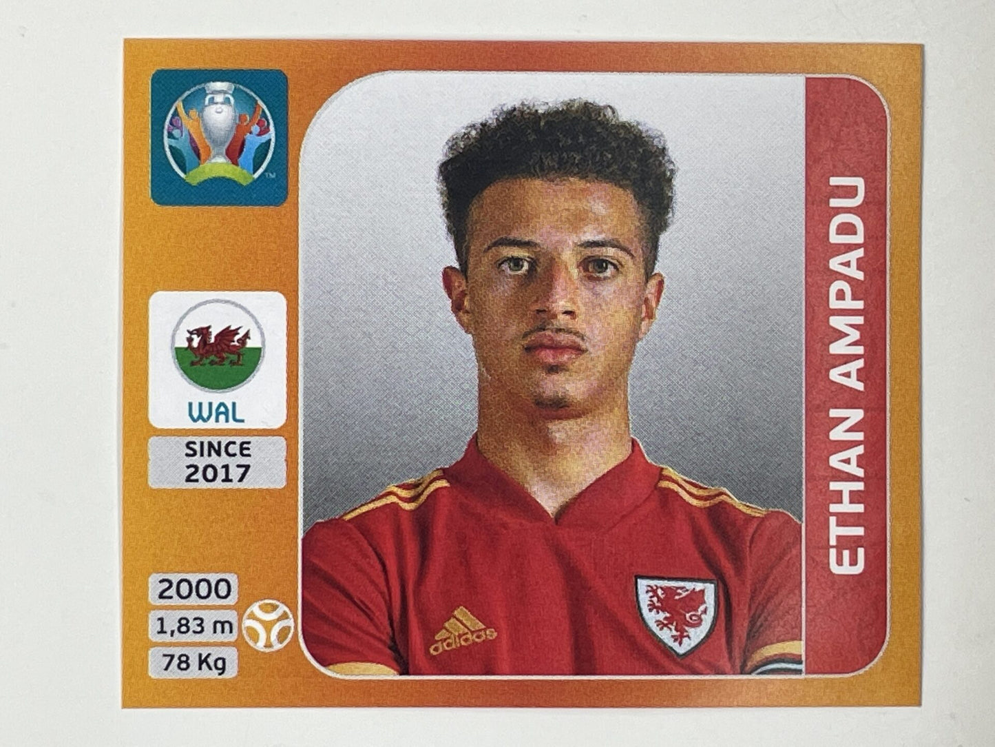 109. Ethan Ampadu (Wales) - Euro 2020 Stickers