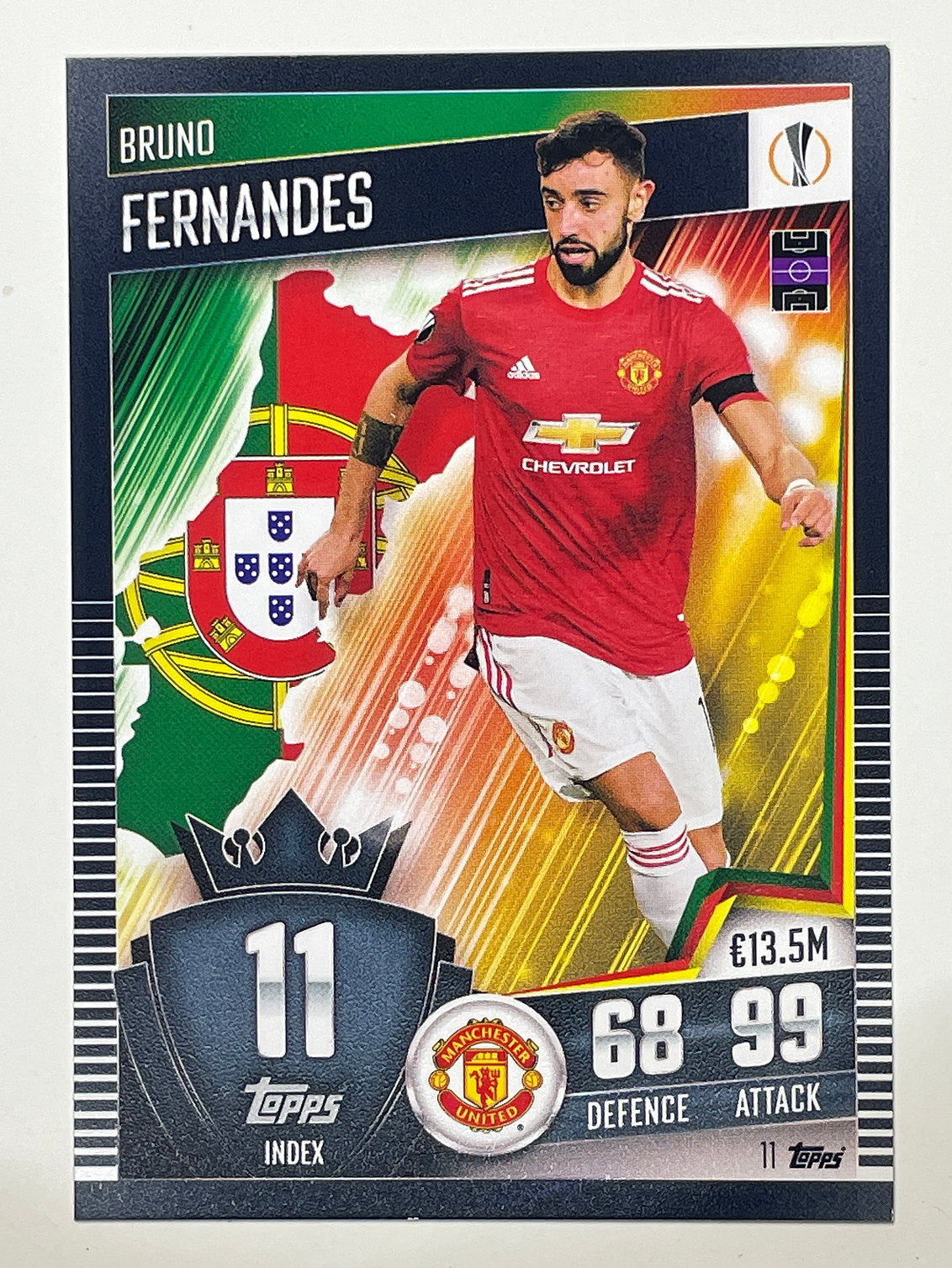 11. Bruno Fernandes (Manchester United) Football Card &#8211; Match Attax 101 2021 Card