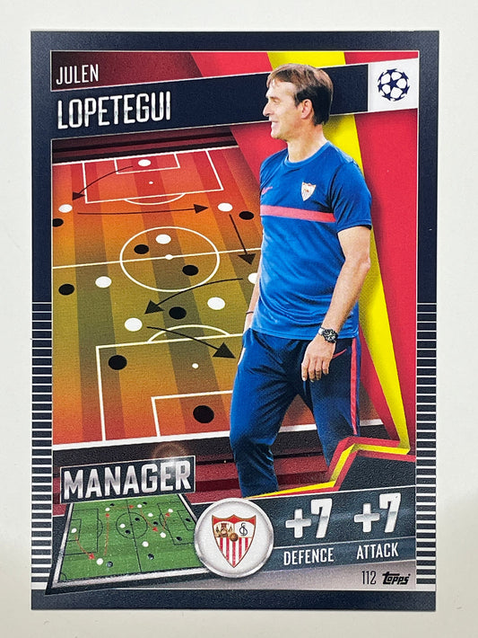 112. Julen Lopetegui (Sevilla FC) Football Card &#8211; Match Attax 101 2021 Card