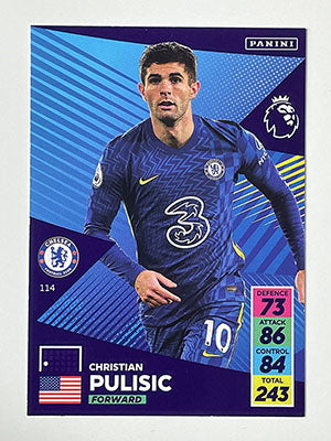 114.-Christian-Pulisic-Base-Football-Card-Chelsea-Panini-Adrenalyn-XL-2021-22