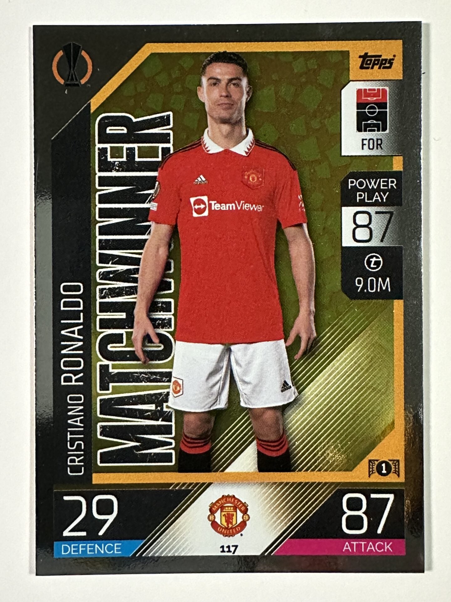 117 Cristiano Ronaldo Matchwinner (Manchester United) Topps Match Attax 2022:2023 Card