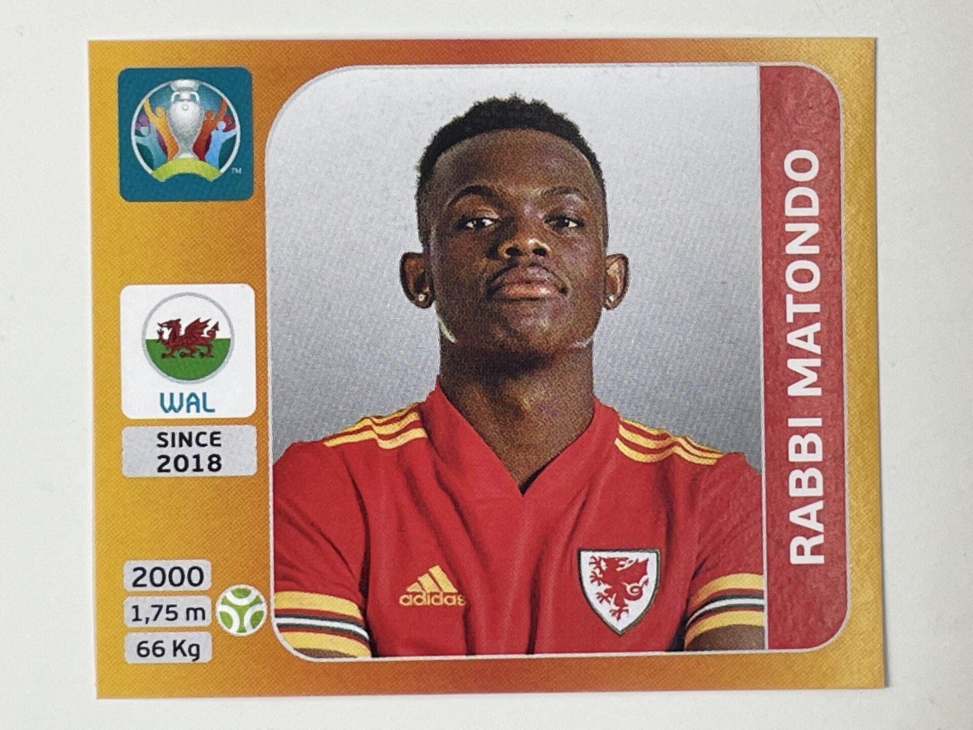 117. Rabbi Matondo (Wales) &#8211; Euro 2020 Stickers