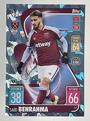 117.-Said-Benrahma-Crystal-Foil-Parallel-West-Ham-Match-Attax-2021-22-Topps-Football-Card