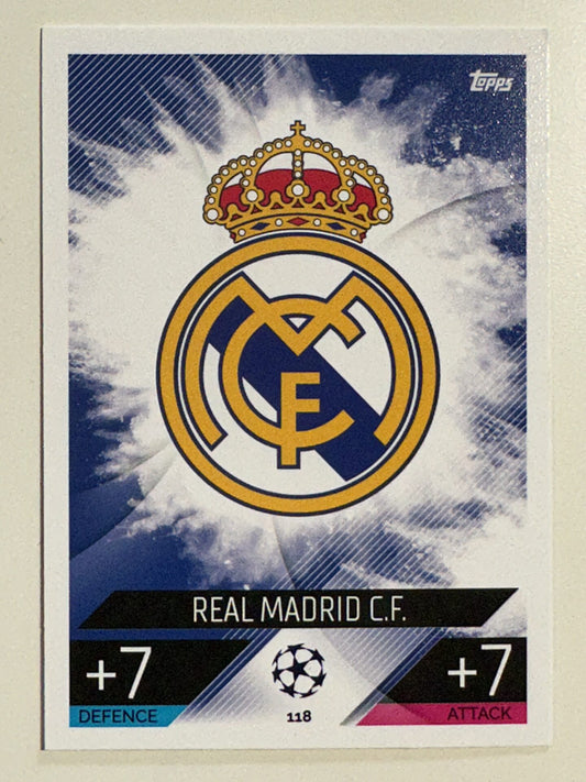 118. Team Badge (Real Madrid CF) &#8211; Topps Match Attax 2022:2023 card