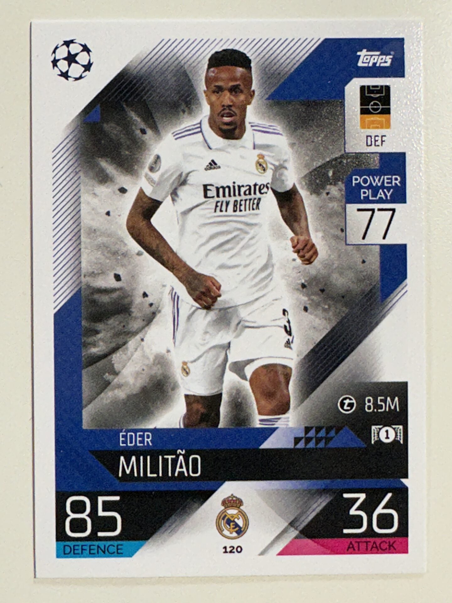 120. Éder Militão (Real Madrid CF) &#8211; Topps Match Attax 2022:2023 card