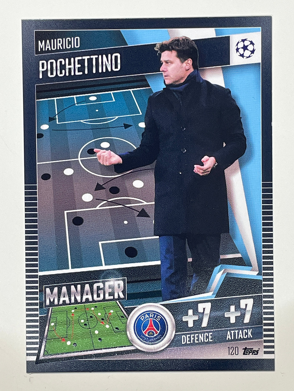 120. Mauricio Pochettino (Paris Saint- Germain) Football Card &#8211; Match Attax 101 2021 Card