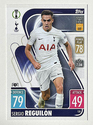 120.-Sergio-Reguilon-Tottenham-Hotspur-Match-Attax-2021-22-Topps-Football-Card