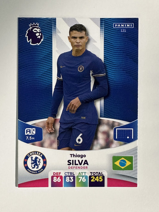 121 Thiago Silva Chelsea Base Panini Premier League Adrenalyn XL 2024 Card