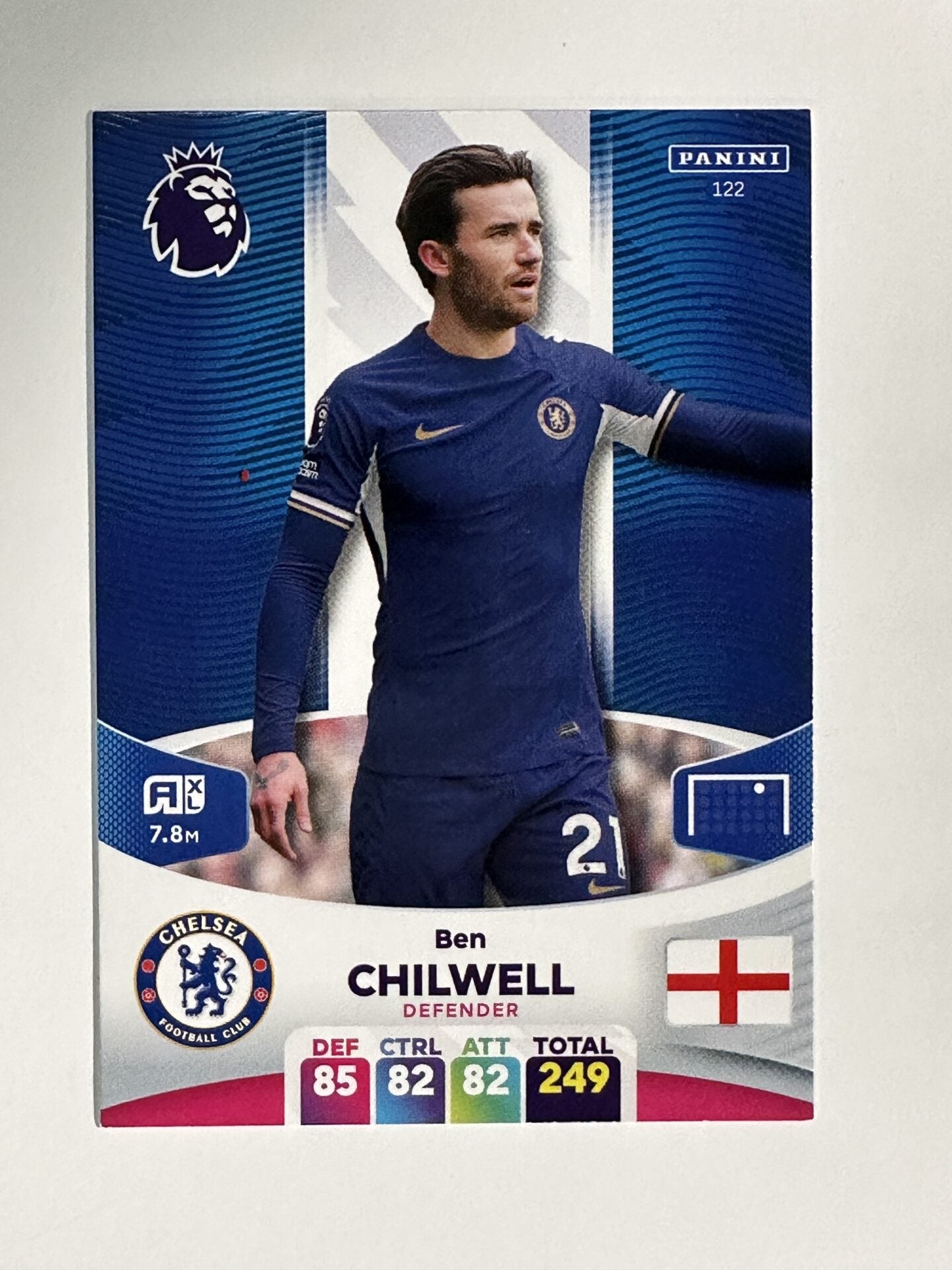 122 Ben Chilwell Chelsea Base Panini Premier League Adrenalyn XL 2024 Card