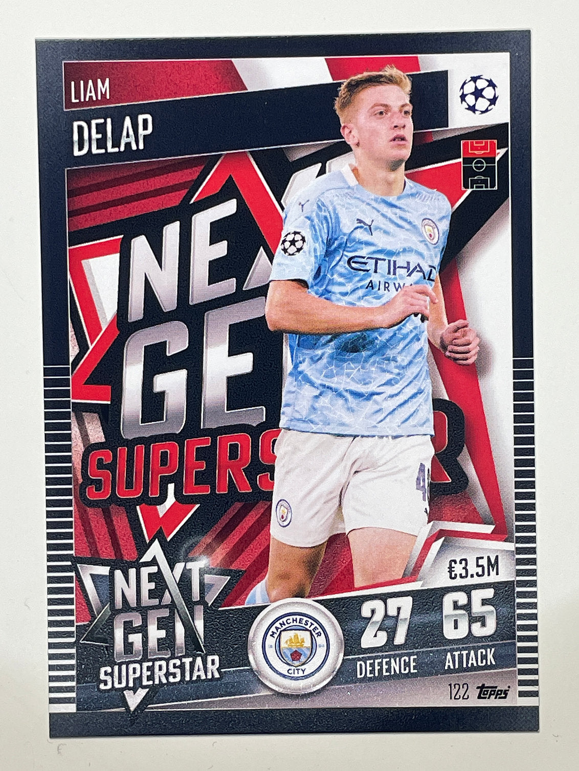 122. Liam Delap (Manchester City) Football Card &#8211; Match Attax 101 2021 Card