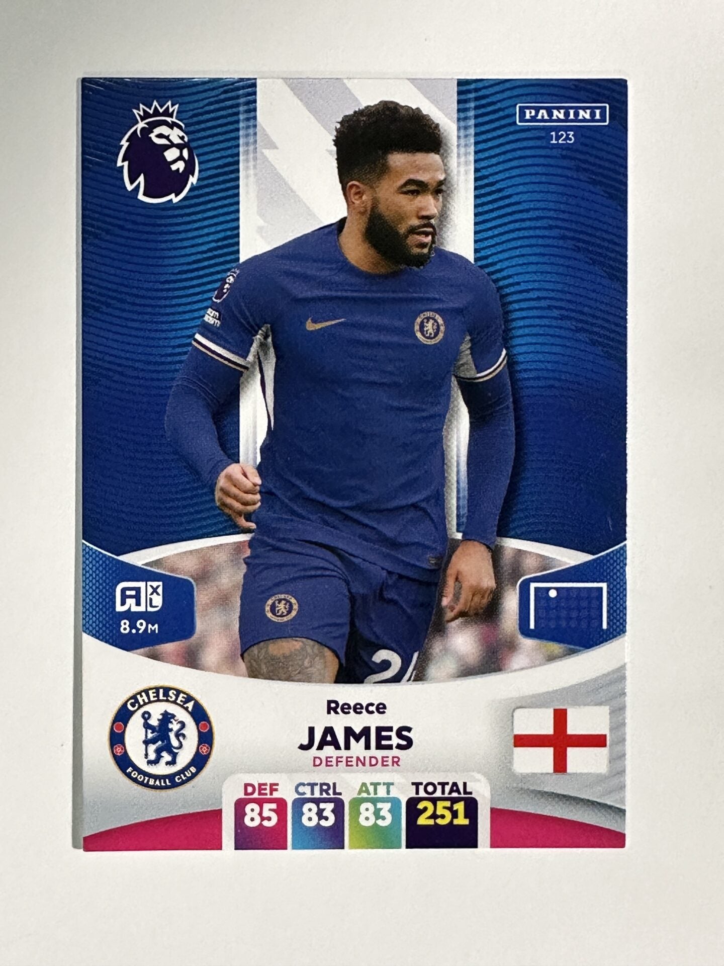 123 Reece James Chelsea Base Panini Premier League Adrenalyn XL 2024 Card