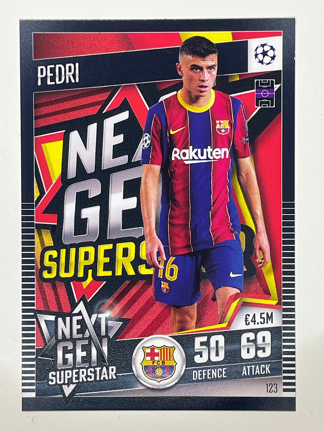 123. Pedri (FC Barcelona) Football Card &#8211; Match Attax 101 2021 Card