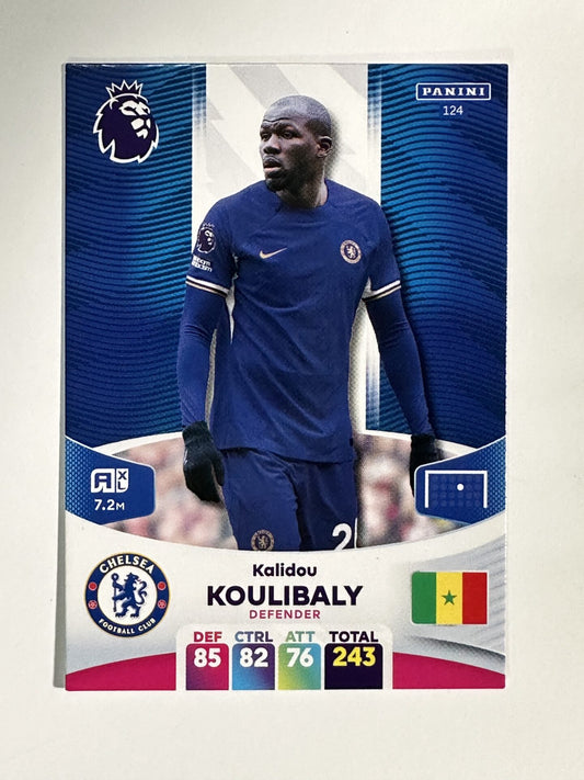 124 Kalidou Koulibaly Chelsea Base Panini Premier League Adrenalyn XL 2024 Card