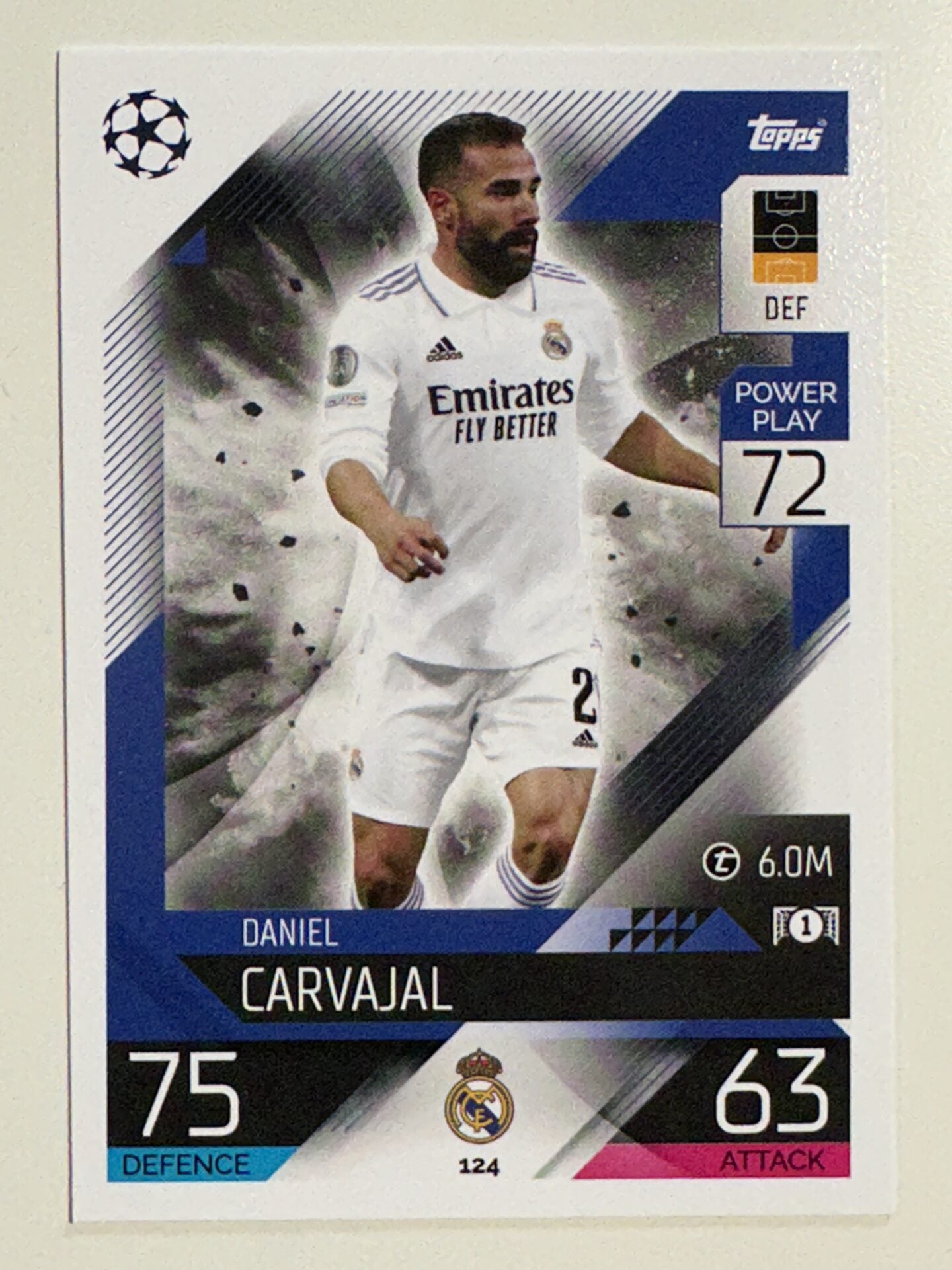 124. Daniel Carvajal (Real Madrid CF) &#8211; Topps Match Attax 2022:2023 card