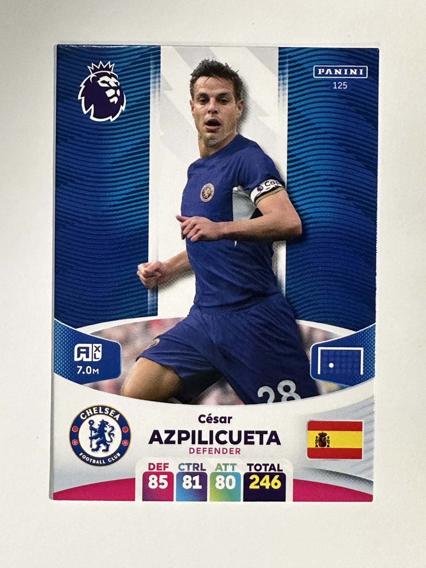 125 Cesar Azpilicueta Chelsea Base Panini Premier League Adrenalyn XL 2024 Card