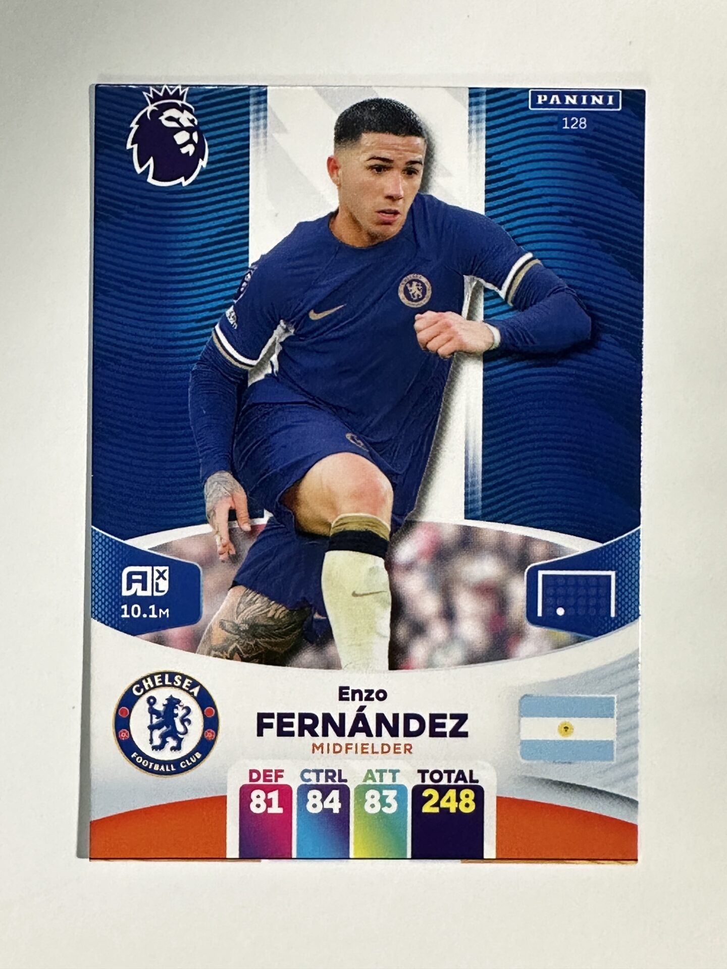 128 Enzo Fernandez Chelsea Base Panini Premier League Adrenalyn XL 2024 Card